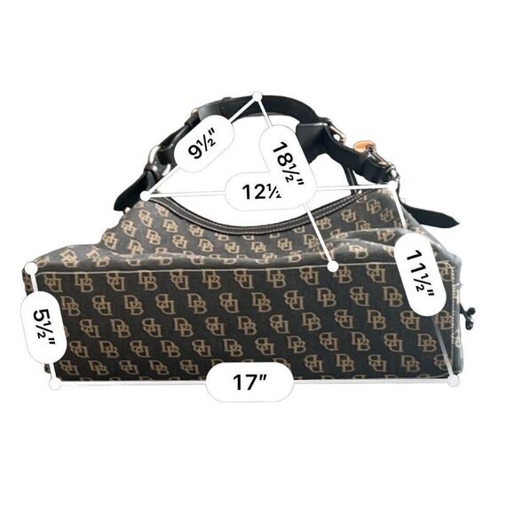 Dooney & Bourke leather canvas Hobo Shoulder Handbag - Picture 6 of 16